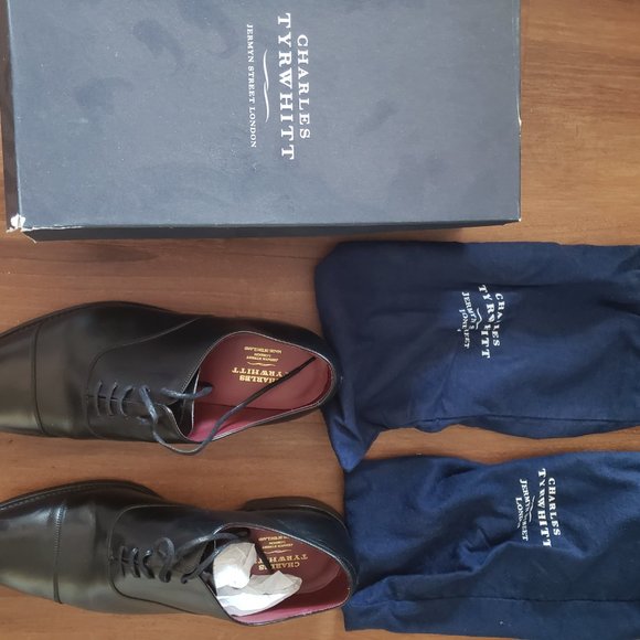 Charles tyrwhitt size 11.5 black Heathcote Oxford toe cap